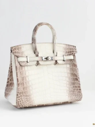 Hermès Birkin 25 Niloticus Crocodile Himalaya with Palladium Hardware