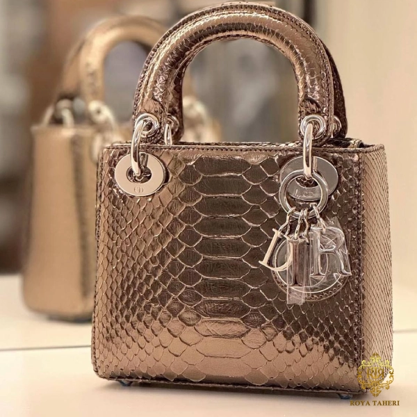 metallic gold python Small Lady Dior metallic gold python Small Lady Dior